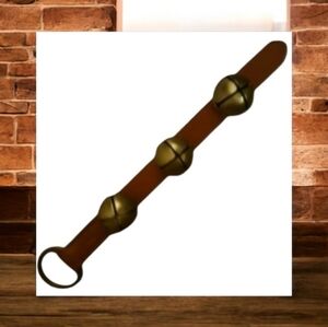 Brown Leather Jingle Bell Bells Strap